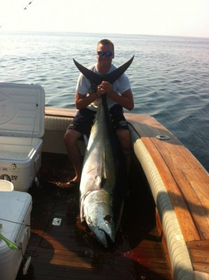 According to White Water Outfitters, "The first confirmed Bigeye in Shinnecock of the 2013 season fell for a bird bar in the Dip. The canyons are coming to life, time to go!"