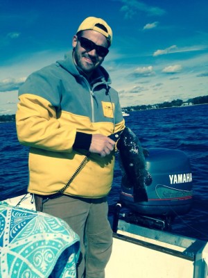 OTW's Pat Donovan was able to get in on the 'tog bite on Long Island Sound.
