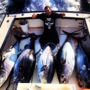 Some of the best giant bluefin reports of the year are coming out of Hudson Canyon. Here's captain Marcel after a big day.