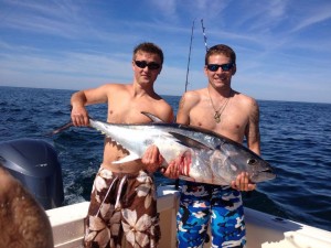 The Bluefin bite is hot off the Rhode Island coast. Photo courtesy of Watch Hill Outfitters.