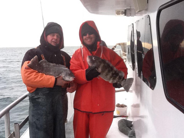 This cold weather doesn't seem to be hurting the blackfish bite in New Jersey.