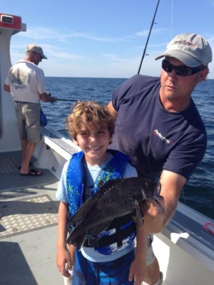 Parker Pete's was able to put its clients on some sea bass last week.