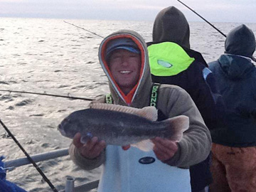 The blackfish bite was good this morning aboard the Big Mohawk.