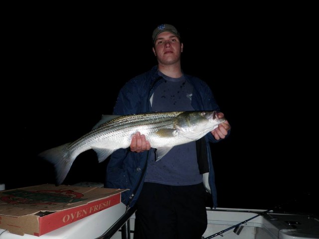Reel Cast Charters in Connecticut is seeing consistent striper action.