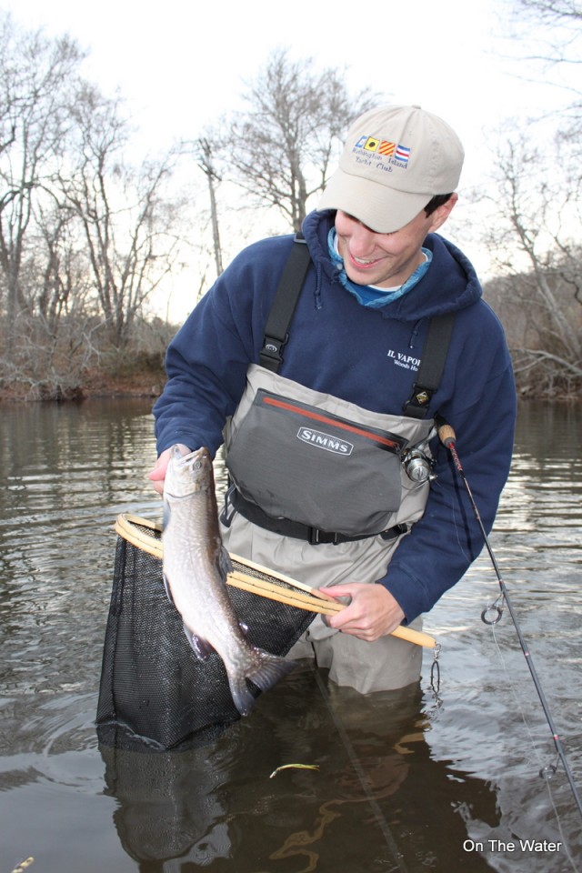 Matt Rissell with a good-sized tiger trout.
