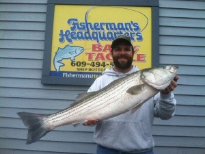 Rob Vallone landed this 20-pound bass on bunker.