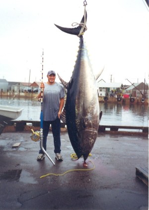 In 16 years, a bluefin tuna can grow to a giant size, over 1,000 pounds. (photo courtesy of Northlake Charters)
