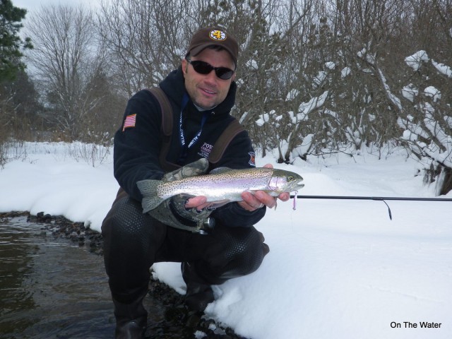 chris megan on the water rainbow trout fishing