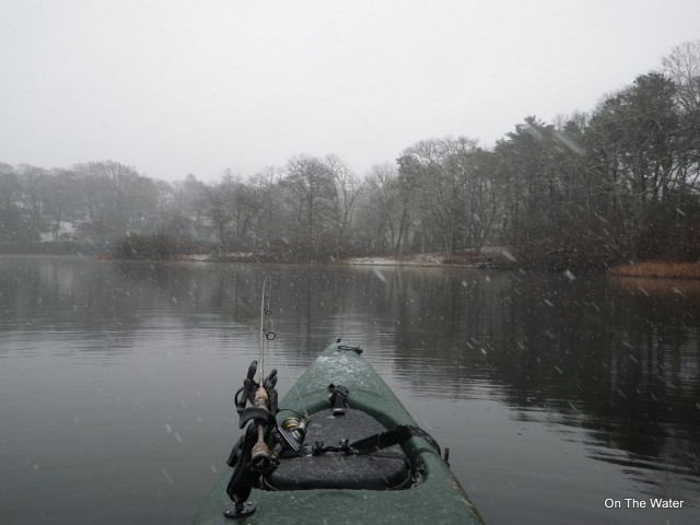 winter kayak fishing cape cod