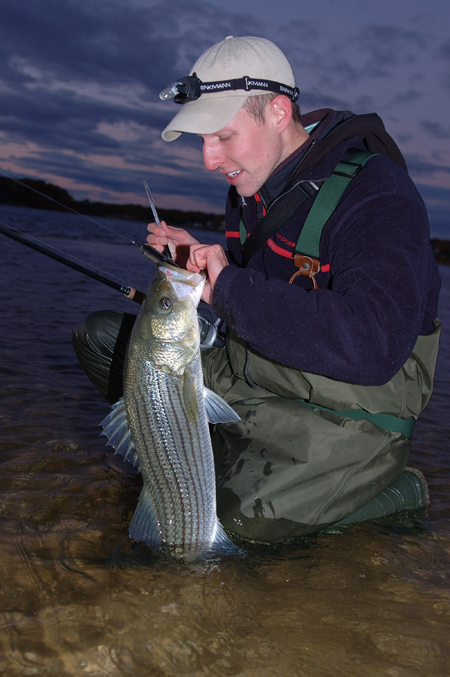 The backwater striper season opens this Friday. Anglers fishing small jigs and plugs will have a chance to catch the first stripers of the season.
