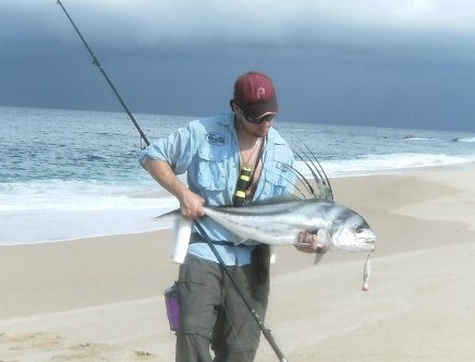 lure tubes rooster Roosterfish surfcasting Jimmy Fee Mexico Surf Fishing Poppers