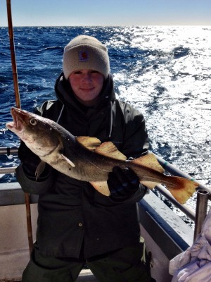 Daniel DiPasquale of New Jersey caught the biggest cod of the trip on a recent outing aboard the Island Current III.