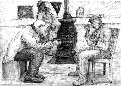 The old timers at the boathouse found solace in the company of others; on many a winter&rsquo;s day, this band of brothers took their midday meal around the potbelly stove in the club&rsquo;s upstairs meeting room. When you don&rsquo;t have much, it only takes a little to create a sense of prosperity, and these men were rich in the spirit of friendship and charity.ILLUSTRATION BY TOM CAMILLERI