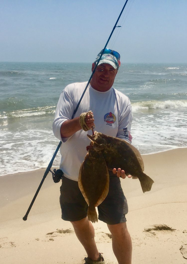 A High/Low rig is a popular rig for fluke fishing.