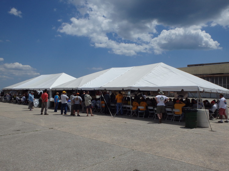 Tournament headquarters at Floyd Bennett Field 