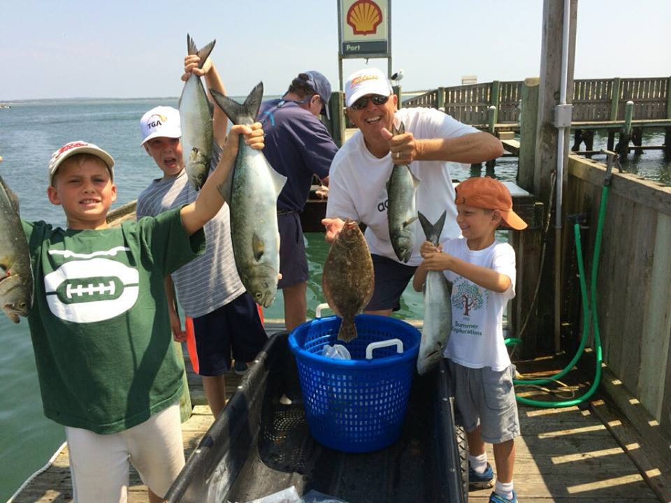 The White family had a great trip with Grand Bahama Mama Charters this week, catching bluefish and fluke.