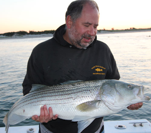 Serpents for stripers are hot in Westport as Hunter Colby found out aboard the Little Sister!