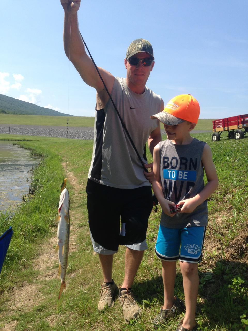 Kevin Heeman and his son Wyatt Heeman caught a nice musky using perch colored artificial bait over the weekend. Congratulations to you both!!!