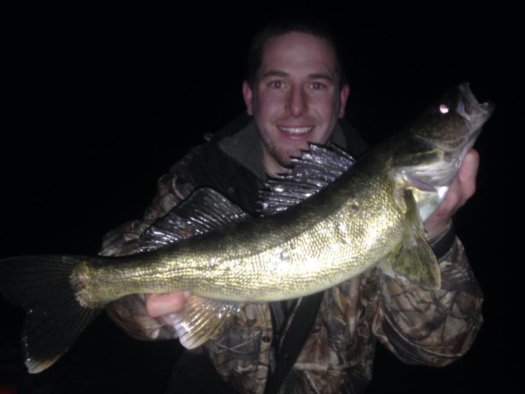 Ryan Ammerman put in time for some quality walleye after dark.