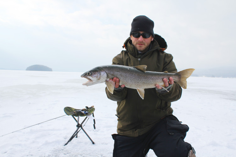 Lake George jigging action.