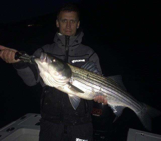 Another quality keeper striper aboard Reel Cast Charters