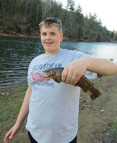 Josh Hoover caught this nice Brown Trout after class.