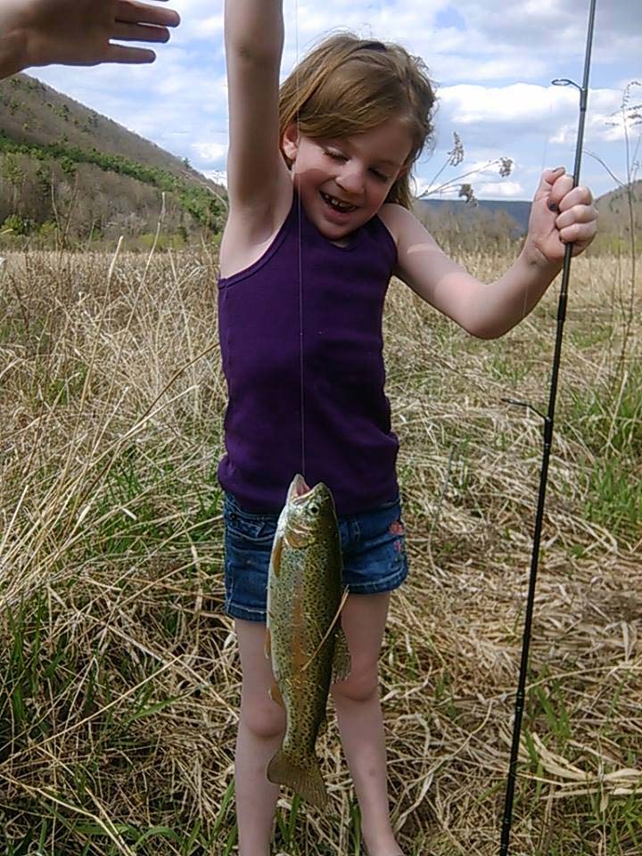 Trinity Osborn caught a beautiful Rainbow Trout