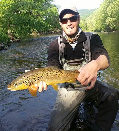 Caleb Shervinskie caught another gorgeous Fishing Creek Brown Trout,