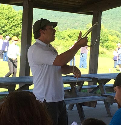 Specialist Adam Spangler led the Knots, Rigging, and Equipment Station