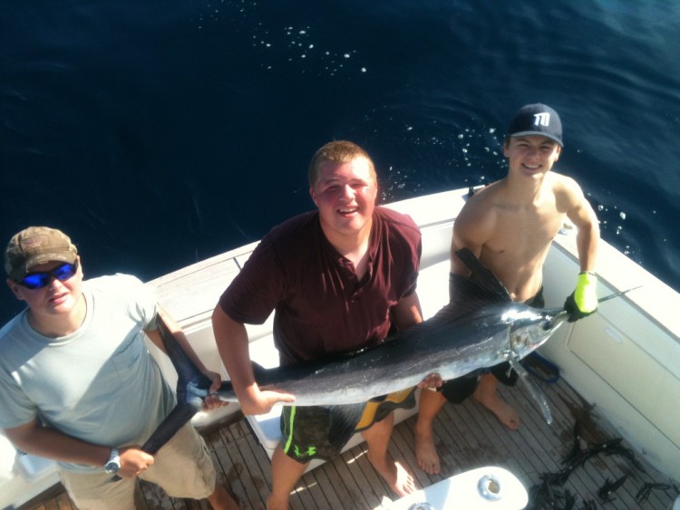 This trio of young anglers caught a beautiful white marlin this week.