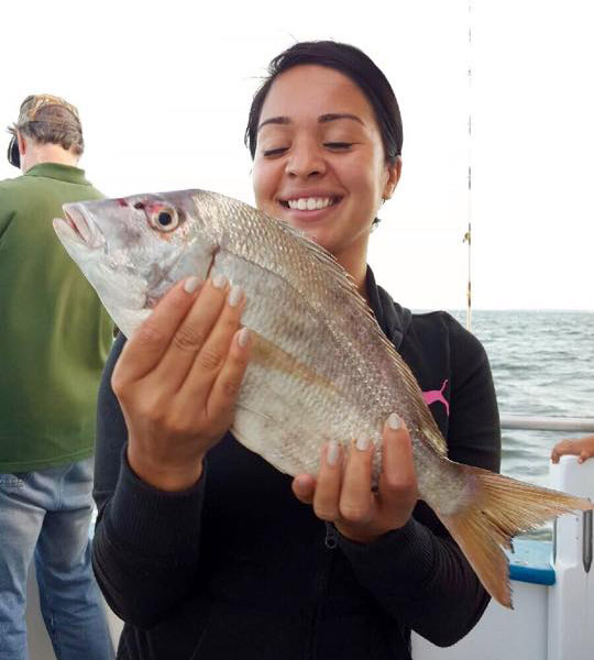 Giant Scup aboard the Middlebank II