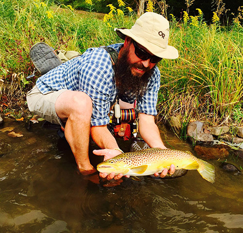 On a recent trip to Pine Creek, Scott Timcheck caught this beautiful Brown Trout