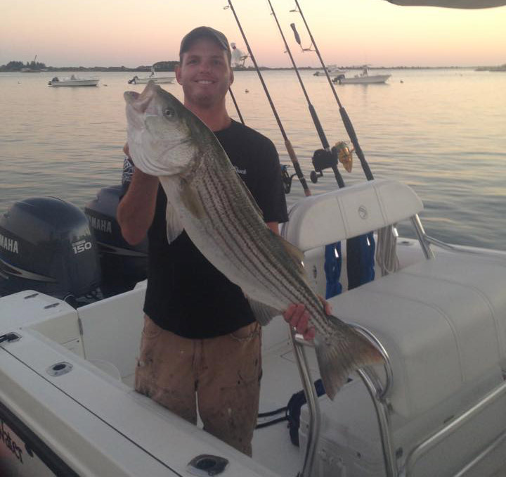 Tom Shawyer with a nice Watch Hill bass from this week.