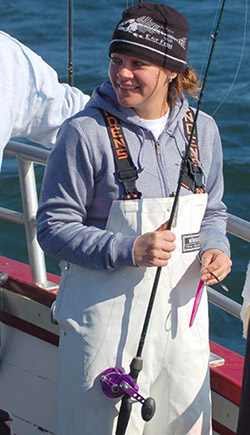 On the boat, a stout conventional setup is needed to work heavy diamond jigs and subdue big bass.