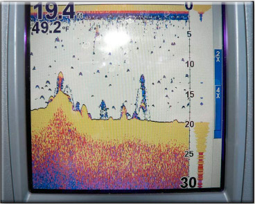 A small hump in deep water can be a bass magnet in the fall.