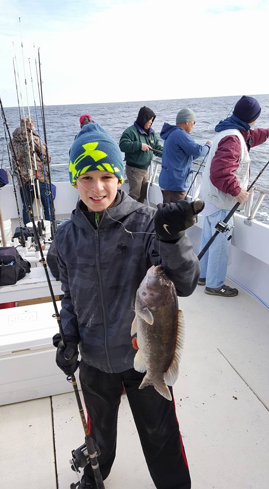 Stray Cat Charters has been finding blackfish in 40 to 70 feet of water.