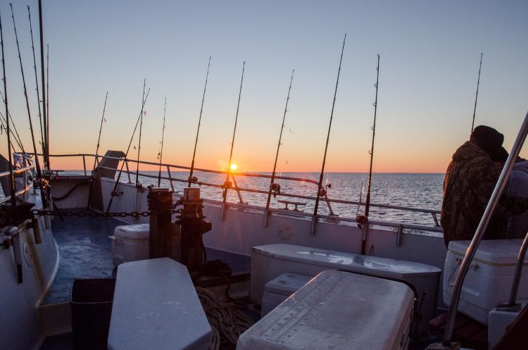 party boat sunrise pollock groundfish winter fishing