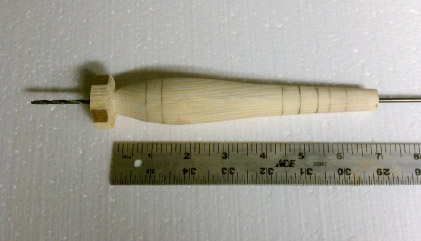 Pencil marks drawn while the plug is on the lathe will help with eye placement.