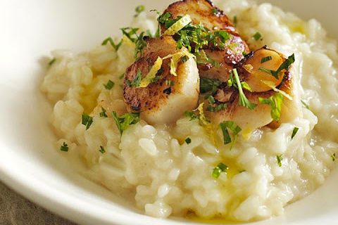 Sauteed scallop risotto is a phenomenal winter recipe.