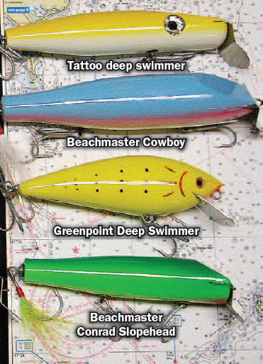 Subsurface swimming metal lipped plugs