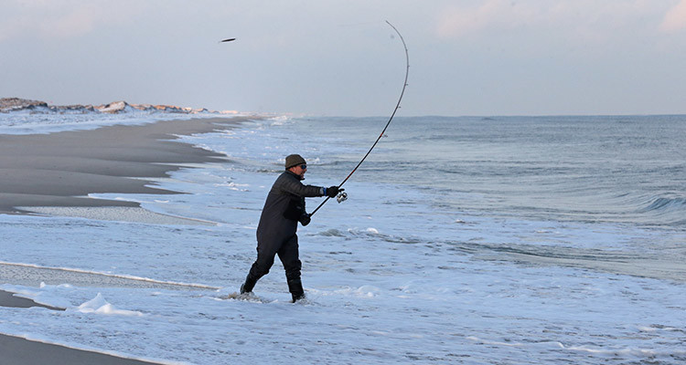 Surfcasting can be done year 'round in New Jersey