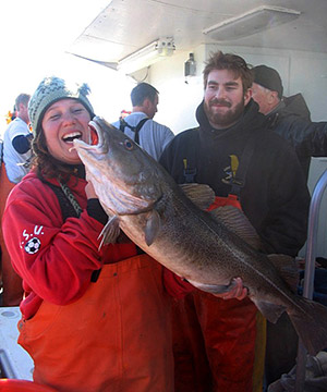Wintertime codfishing is giving anglers something to smile about during the otherwise fishless cold-weather months.