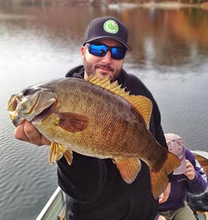 Smallmouth can be found in deep water over humps or other structure.