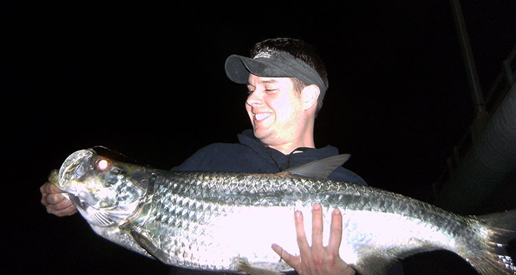  The author&rsquo;s first ever tarpon, just before release.