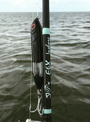 This saltwater Zara Spook lost some paint to the crushing jaws of a bull redfish.