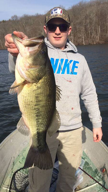 Brandon Jansensky with a CT open water lunker.