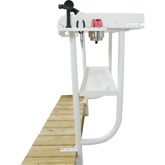 Fish cleaning table dock overhang