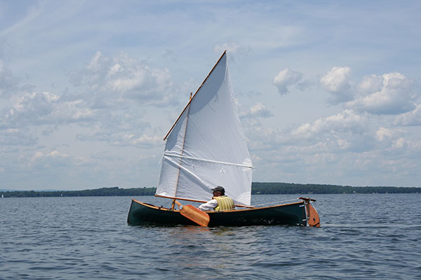 Adirondack Guideboat sailing rig