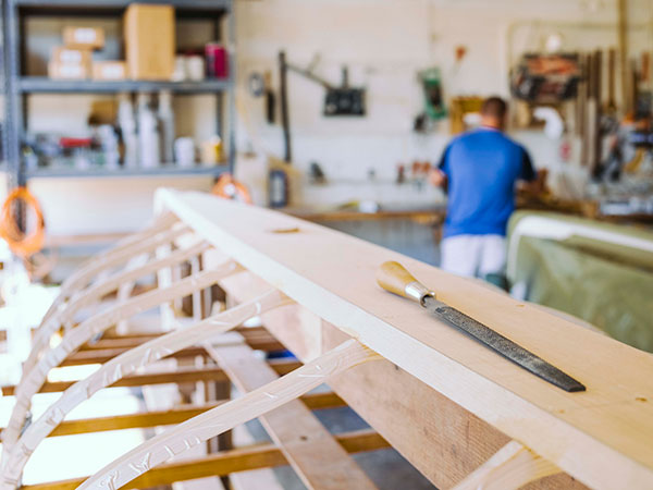 guideboat being built