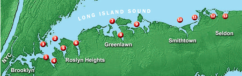 Western Long Island hotspots-map